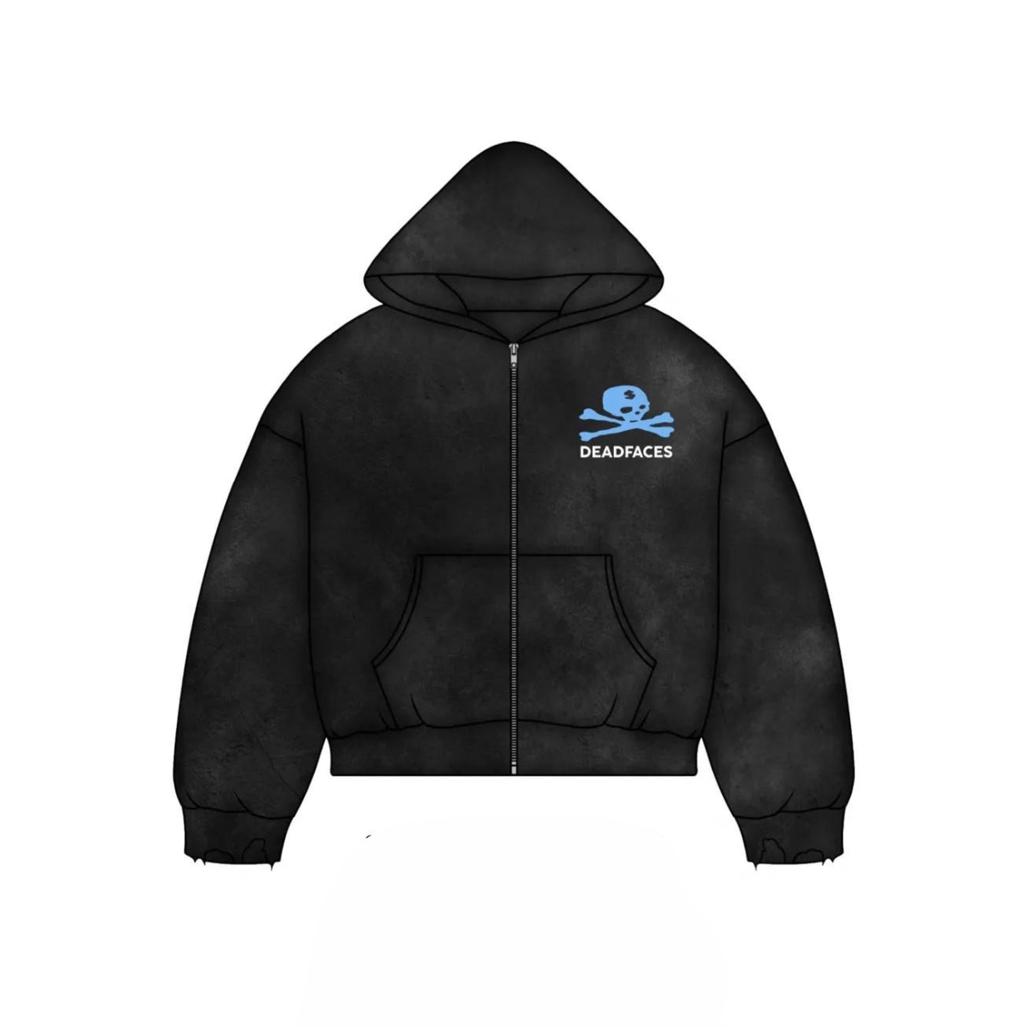 University Blue Skully Zipup